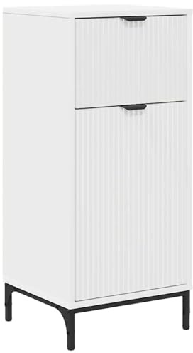 Gecheer Mobile da Bagno Bianco 39.5 x 36 x 88 cm Legno multistratoPiano Lavabo Massello