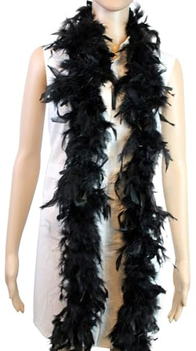 HUVZOR Bufanda de plumas de 60 g y 2 m - Decoración para fiestas navideñas y bodas