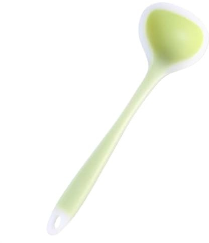 mestolo Mestolo in silicone – for cucinare - Cucchiaio da zuppa in con manico lungo Cucchiai cucina antiaderenti di grandi dimensioni Utensili domestici Mestoli per zuppa(Green)