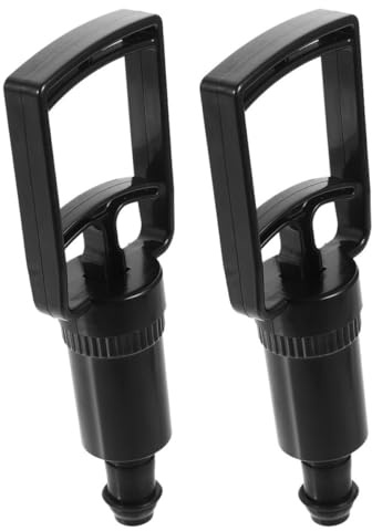 Veemoon Lot de 2 Poignées de Pompe à Vide Manuelle Noires Accessoires pour Machines à Ventouses Outil de Massage à Ventouses Chinois Compatibles pour Cou Dos et Jambes Réutilisables