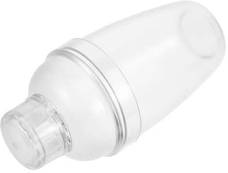 SHINEOFI Shaker per Cocktail Trasparente 350 Ml con Scala Graduata, Tazza Shaker in Plastica Ergonomica per Miscelare Bevande, Proteine e Tè, Utensile da Bar Multifunzione per Uso