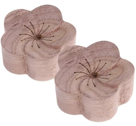 Beavorty Small Portable Plum Blossom Aromatherapy Diffuser 2pcs Set Natural Black Walnut Wood Oil Diffuser for Home Office Yoga Sauna Desktop Waterless Scent
