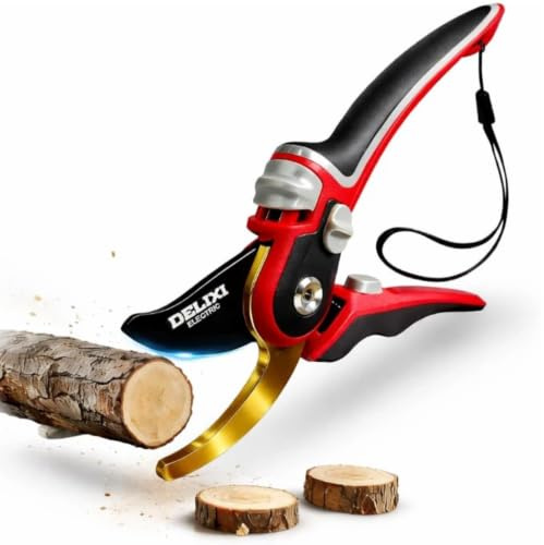 8.66 Garden Secateurs for Weak Hands with Bypass Garden Secateurs SK5, Professional Pruning Shears, Secateurs Heavy Duty Pruners Gardening Scissor for Plants Hedges Flowers, Adjustable Grip