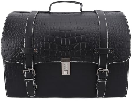 Aramox Sac Arrière de Moto, Cuir PU Imperméable, Sac de Rangement de Grande capacité de 29,5 L pour Les Motocyclistes et Les Motocyclistes