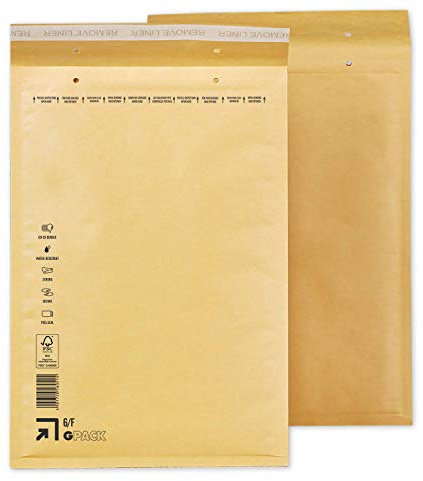 100 Luftpolsterumschläge 240 x 350 mm | Luftpolstertasche F6 | braune Versandtasche DIN A4+ | verschiedene Mengen wählbar