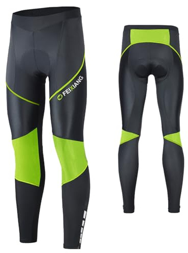 MEETWEE Cykelbyxor för män, långa cykelbyxor, kompression, cykelbyxor, leggings, cykelsportbyxor för män, elastisk andningsaktiv 3D-svamp sittkudde