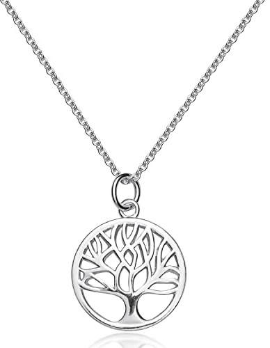 MATERIA by Matthias Wagner Damen Halskette Lebensbaum 925 Sterling Silber 38-43cm