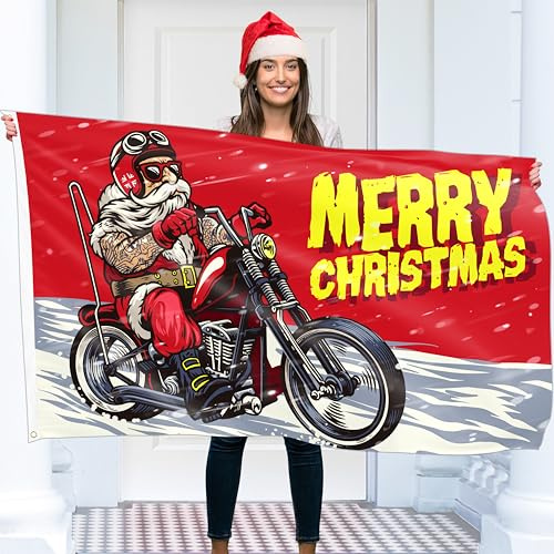 Weihnachtsfahne 90x150 cm mit Ösen – Weihnachtsflagge Frohe Adventszeit – Lebendiger Digitaldruck – Flagge Advent - Fahne Weihnachten – Doppelnaht