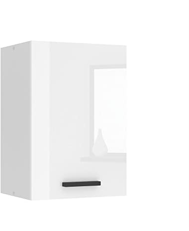 Belini Hängeschrank Küche SG 40 cm, mit 1 Tür, Weiß Hochglanz | Küchenschränke, Oberschrank, Küchenhängeschränke, Wandschrank Hängend