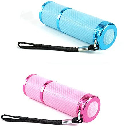 2 Pack Small Torch Silicone Grip Glow-in-Dark Pocket Flashlight No Battery | Colourful Kids Torch with Lanyard & 9 LEDs – Non-Slip Glow-in-the-Dark Grip for Camping, Hiking, Emergencies & Everyday Use