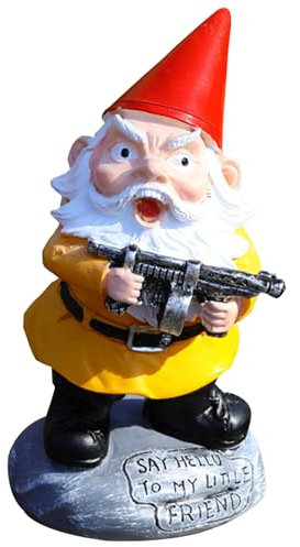 Gartenzwerge Mit Waffen Harz Kleine Zwerge 7,6 X 6,1 X 14 cm Kampf-Gartenzwerge Desktop-Lustige Zwerge Draußen Kampf-Gartenzwerge Lustige Zwerge Im Freien Für Rasen Terrasse, Veranda, Statue