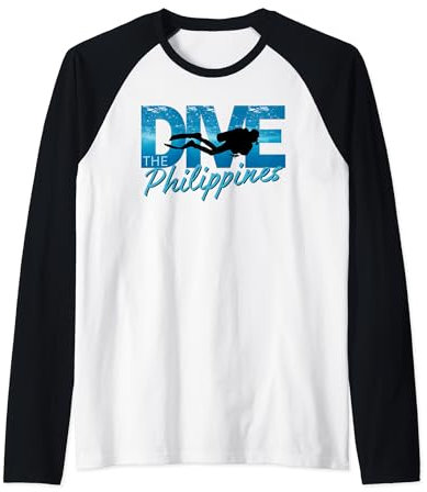Tauchen Sie auf den Philippinen Tauchausflug Diver Tee Raglan