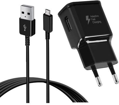 USB Ladegerät Stecker, Schnellladegerät Netzteil mit Micro USB Ladekabel High Speed Android Handy Schnellladekabel für Samsung Galaxy S7 S6 S5 S4 J7 J5 Note 5, Huawei P Smart, Redmi, Nokia, Kindle