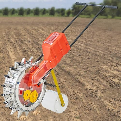 Dfdieratve Manual Seed Planter Fertilizer Machine, 16 Mouths Corn Soybean Peanut precisionHand-Push Roller Seeder, Lawn & Garden Spreaders, Designed for Residential, Farm, and Tough Terrai