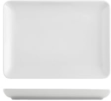 H&H Set 6 Piatti Rettangolari Pearl Bianco Cm17X23