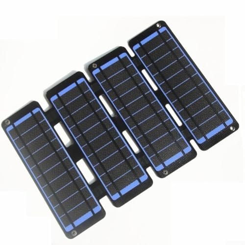 Chargeur solaire pliable 13 W 5 V avec double interface de sortie USB, étanche IPX6, chargeur solaire d'extérieur ultra léger (bleu)