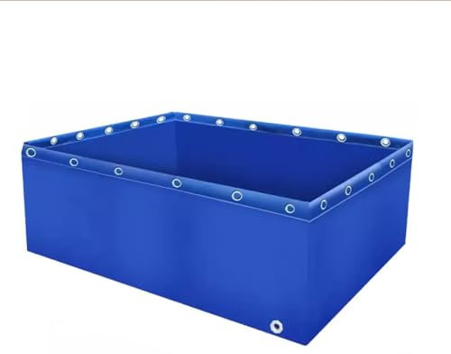 Generisch Segeltuch-Aquarium mit Ösen, Faltbarer Notwasserspeicherpool, Außenaquarium, Poolteich, tragbarer Koiteich zur Notwasserversorgung, Fischteichplane
