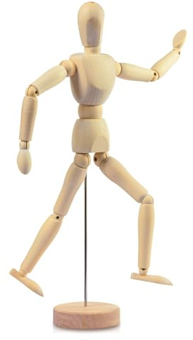 ZYWQ Gliederpuppe, Flexibler Mannequin, Künstler Schaufensterpuppe mit Ständer und flexiblen Gelenken zum Skizzieren und Malen von Dekorationen (20cm/8)