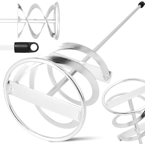 Tige Mélangeuse 120x600 mm HEX Malaxeur Mortier Plâtre Béton Peinture Colle Mélange Spirale Acier Inoxydable Résistant Outil Professionnel Chantier Construction