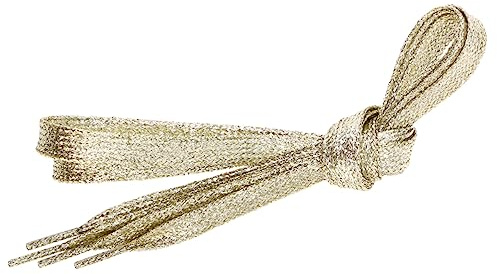 VANZACK Lacci Brillantinati per Scarpe Oro da 1,2m, Lacci Piatti e Resistenti per Sneakers e Scarpe Sportive, per Progetti DIY