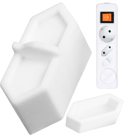 Steckdosen Abdeckung, 2 Stück, in Weiß, aus Silikon, Steckdosenschutz vor Spritzwasser, Staub, Deckel für Eurostecker Typ C Steckdose, Kappe für Öffnungen von Mehrfachstecker, Möbel Steckdosenleiste