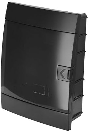 Quadro Elettrico da Incasso 2 File per 16 Moduli 110x215x290,5 mm IP40 – Nero Scatola di Distribuzione in ABS – Centralino per Impianti Elettrici da Interno – Horoz Electric