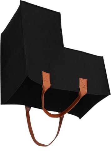 BESTYASH Cesto Scale Pieghevole Con Manico Resistente Organizer Portaoggetti Per Biancheria e Accessori Facile Da Trasportare e Riporre Nero Elegante