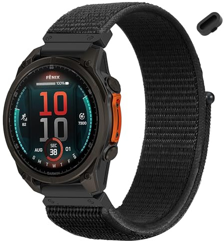 Laband 22mm QuickFit Sport Nylon Compatible with Garmin Fenix 8 47mm Watch Band/6 Pro/6/7 Pro/7/5/5 Plus/Instinct 3 45mm/E 45mm/2,Soft Adjustable Lightweiht Strap for Forerunner 965/955/945/935