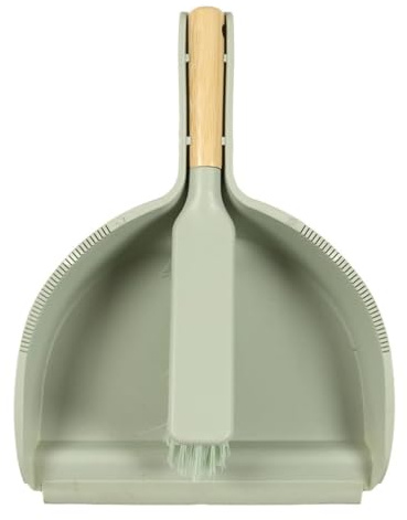 AltoBuy Ensemble Pelle et balayette Vert et Manche en Bambou