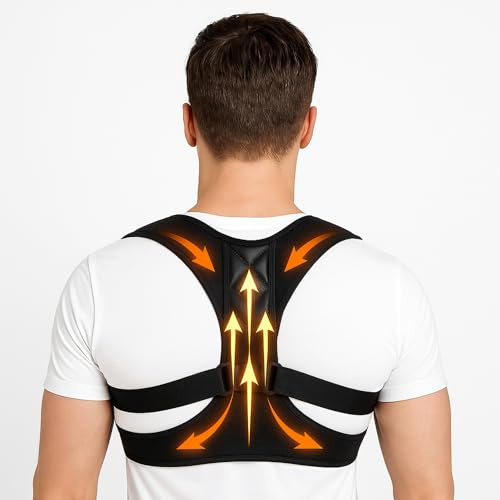 Aligno - Corrector de postura universal para hombre y mujer | enderezador de espalda ajustable | Cinturón lumbar soporte dorsal | Chaleco de espalda con tirantes para alineación y comodidad para