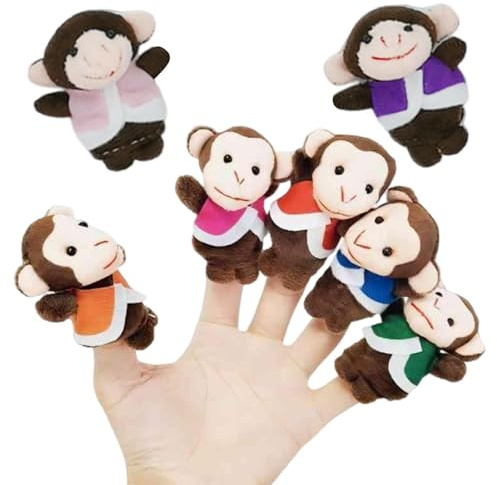 Affen-Fingerpuppen – pädagogisches Tierspielzeug, interaktives Puppenset | Plüsch-Fingerspielzeug für Kinder, Geschichtenerzählen, Spielzeit, Lernspiele, Lernspaß, Vorschulaktivitäten, kreative Spielz