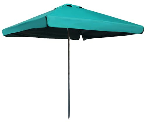 Genérico Sombrilla De Jardín Cuadrada 2,0 X 2,0 M Sombrilla Exterior Impermeable Y Resistente A Los Rayos UV De Poliéster con Poste Central para Terraza Camping Jardín(Green)