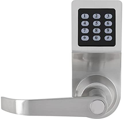 Digital dörrlås, 4 i 1 elektroniskt knapplås med nyckel + RF-kort + fjärrkontroll