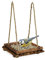 Relaxdays Vogelfutterstation Holz, Futtertisch für Wildvögel, Stellen & Hängen, Vogelfutterhaus, HBT 6,5x25x25 cm, braun