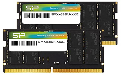 Silicon Power DDR5 64GB (2x32GB) 4800MHz (PC5-38400) 262-pin CL40 1.1V SODIMM Non-ECC Laptop RAM Computer Memory SU064GBSVU480F22AB
