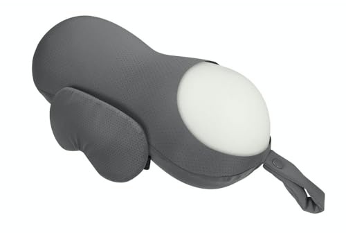 Inphysio Oreiller ConfortInfini - Oreiller de Voyage en Mousse à Mémoire de Forme - Design Double-Face - Oreiller de Voyage avec Masque de Sommeil - Oreiller de Voyage en Forme d'Infini - 33 x 13 cm
