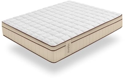 Moonia Hybrid-Matratze, 30 cm, Braun, mehrere Komfortzonen, Core Spring-Technologie, für Betten geeignet, 80 x 190 cm