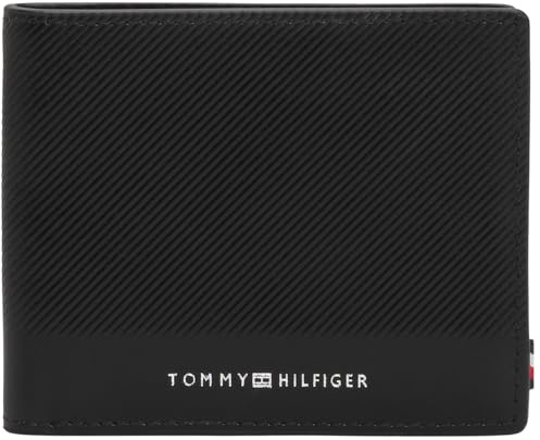 Tommy Hilfiger Uomo Borsello Foundation Mini Wallet in Pelle, Nero (Black), Taglia Unica
