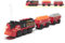 Toy Train Electric Train Set for Wooden Tracks, Christmas Motorized Trains Toys for Toddlers, Battery Operated Trains Includes Lights, Sounds, Smoke, Steam Train Compatible with Thomas, Brio