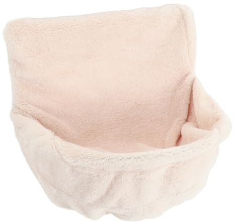 TOYANDONA Väggmonterad Katthängmatta med Plyschfoder Vikbar och Avtagbar Fönsterhängande Kattbädd för Inomhuskatter Varm och Platsbesparande Beige Design