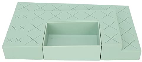 Organizer per rossetto a 25 slot, supporto in silicone per trucco cosmetico in silicone, per pennelli per rossetto, matita per sopracciglia, mascara (Verde)