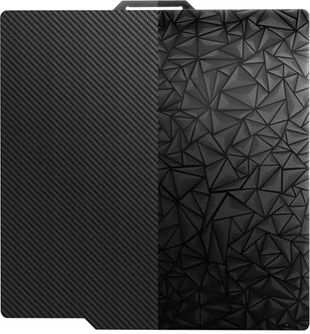 PEO+PET Druckplatte für Bambulab P1S/A1/X1C/P1P/X, Doppelseitig Texturiert 257x257mm Smooth Magnetisch Spring Steel Kompatibel mit PLA, TPU, PETG Druckbett für Bambu Lab 3D Drucker