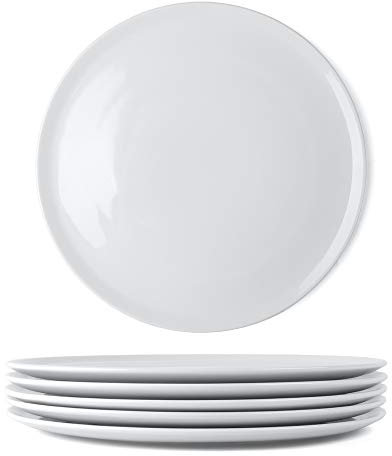 Holst Porzellan PL Lot de 6 Assiettes à Pizza Professionnelles en Porcelaine 31,5 x 1,5 cm Blanc
