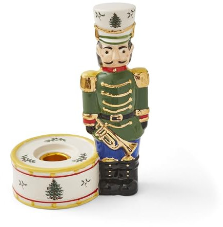 Spode Christmas Tree Nutcracker Candle Green, 7/18cm