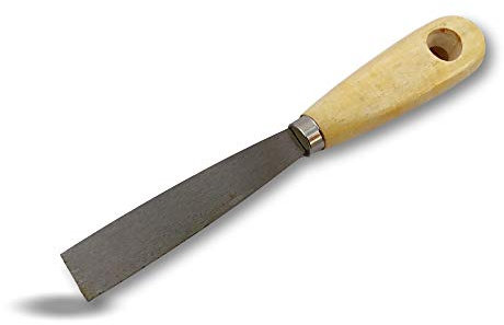 Couteau à enduire en acier poli | Spatule grattoir | Largeur 20 mm | Mastic apprêt enduit | Gratter lisser enduire décoller appliquer mastiquer boucher | Bricolage batiment | Kibros W110_020