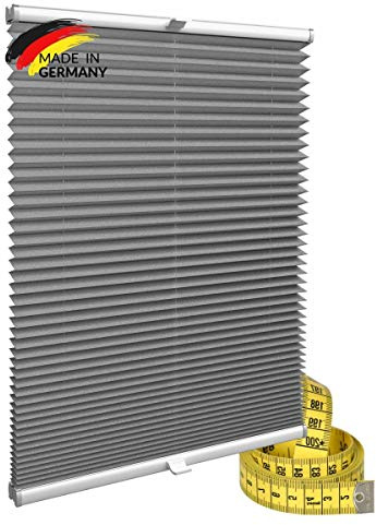 Gardinen21 Plisseerollo ohne Bohren | Plissee-Klemmfix | Plissee 105x130 für Türen & Fenster | Sonnenschutz, Sichtschutz für Fenster, Blickdichte Rollos