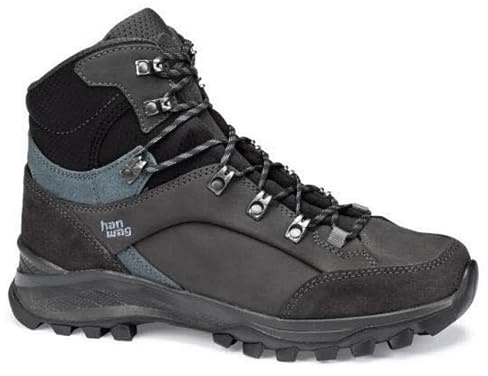 Hanwag M Banks Ll Grau - Wasserabweisender bequemer Herren Leder Trekkingschuh, Größe EU 44.5 - Farbe Asphalt - Dusk
