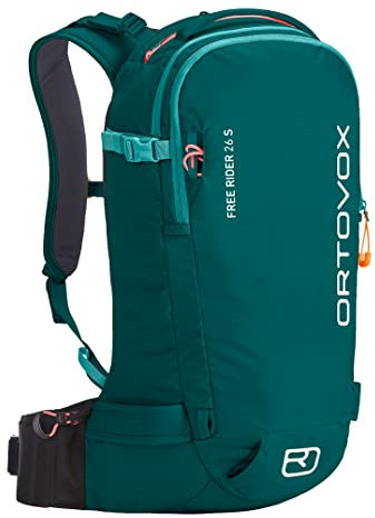 Ortovox Unisex Free Rider 26 S Rucksack, Pazifisches Grün (Grün), 26 litros