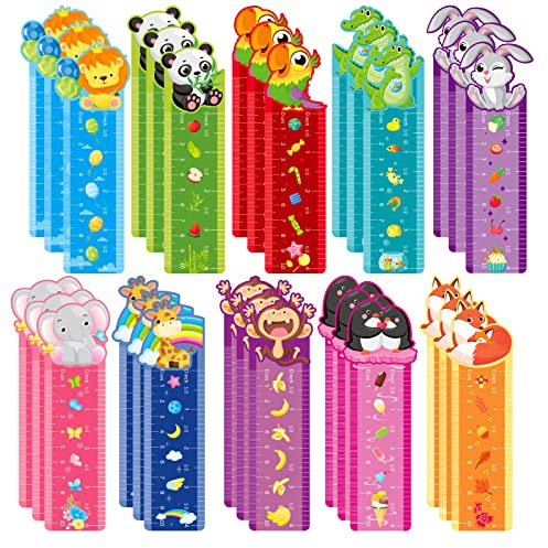JSRQT 30 Stück Papier Lesezeichen Set Kinder Tier Book Mark Bookmarks for Reading für Buchliebhaber Ästhetische aus Lesen Von Büchern Bürozubehör Niedliche