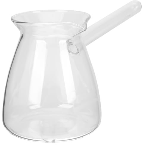 Ipetboom 1pieza Cafetera Turca De Transparente De Hervidor De Leche y De Alta Borosilicato Para Cocinas De Inducción y